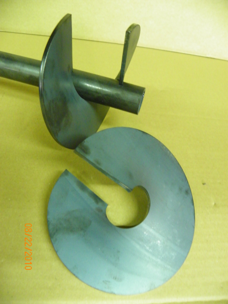 Schneckenflügel/ Schneckenbleche für 30 mm Wellen in 4mm Materialstärke